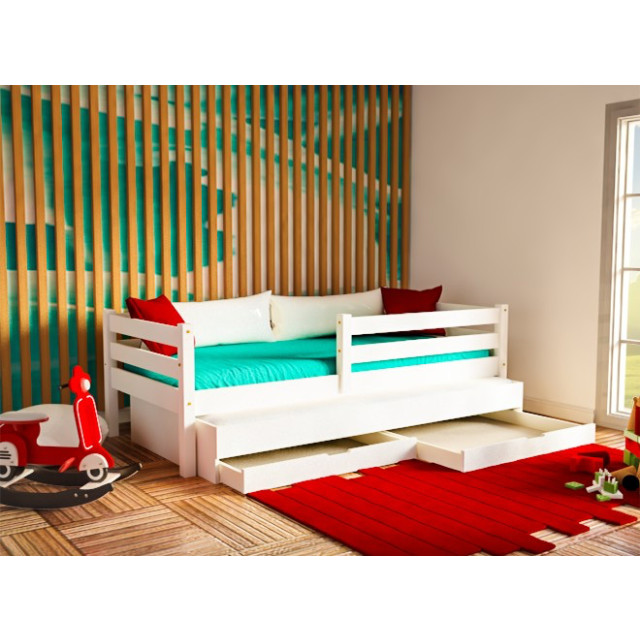 Banquette lit gigogne pour enfant Terra blanc · Kidsgreen