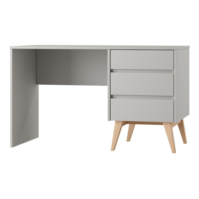 Bureau avec caisson tiroir bois et gris Swing