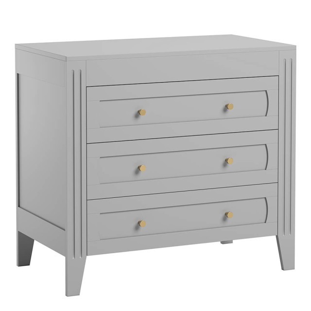 Commode Vox Milenne gris 3 tiroirs