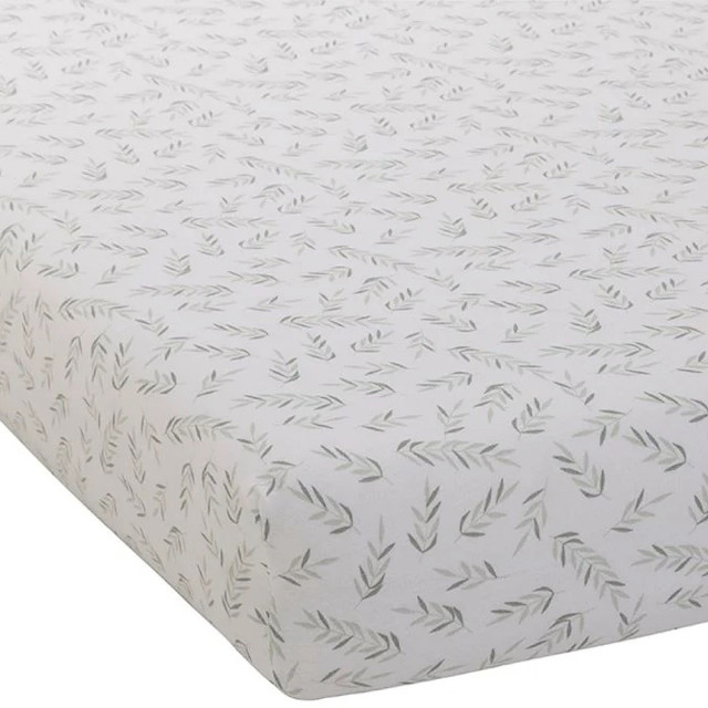 Drap-housse lit bébé 60x120 filou en jersey coton vert Oeko-Tex, par Domiva - disponible chez le Jurassien.