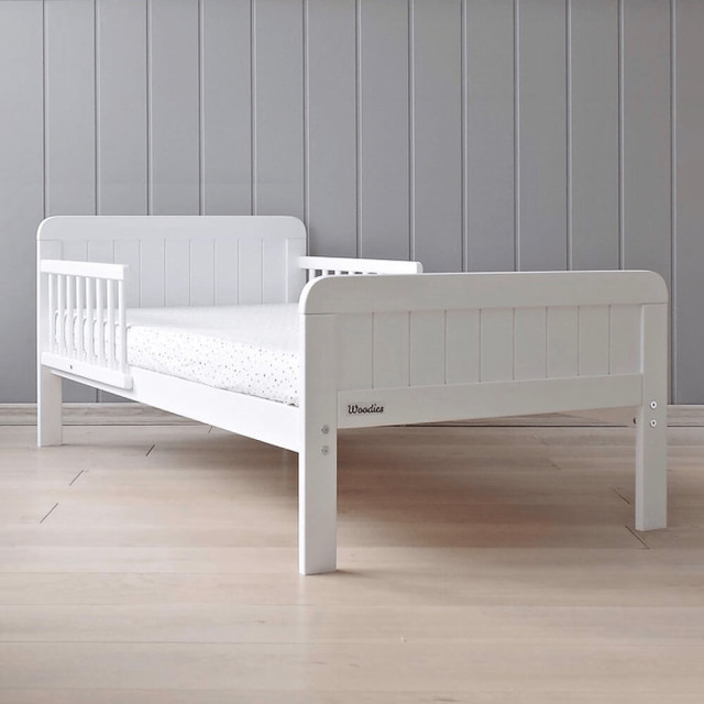 Lit 70x140 Enfant Avec Barrière Country Blanc - Woodies