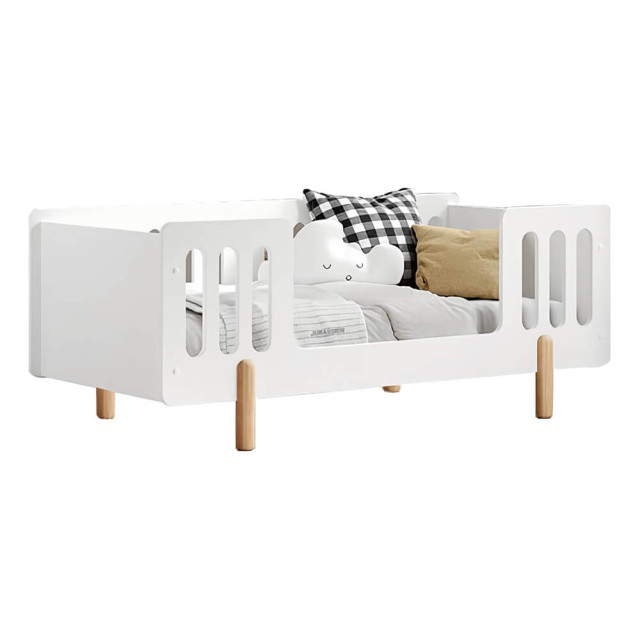 Lit au sol Montessori Smile blanc 70x140 - Jaxx par Vipack