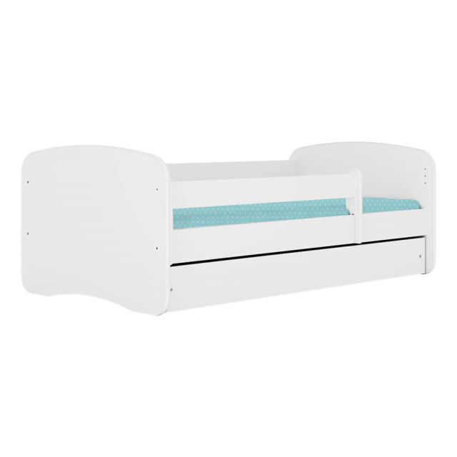 Lit pour matelas 80x160 Babydreams blanc avec barrières et tiroir à personnaliser