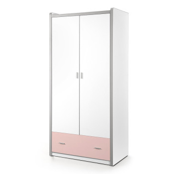 Armoire enfant 2 portes Ugo rose