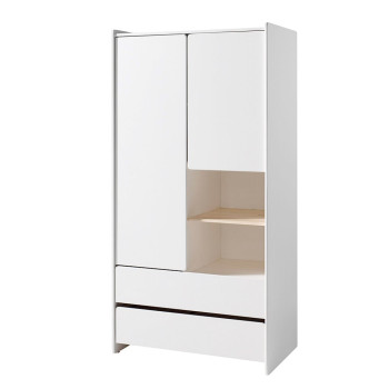 Armoire enfant 2 portes blanche Kimy