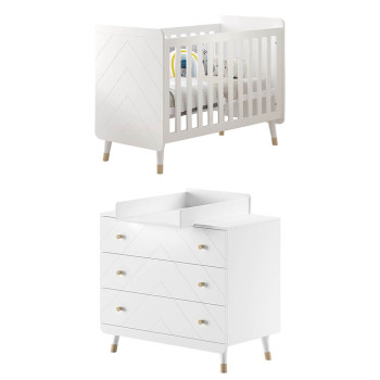 Pack chambre pour bébé DUO blanc Billy