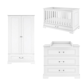 Pack chambre pour bébé complète 70x140 Lys blanche