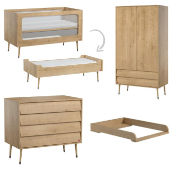 Chambre bébé évolutive complète Bosque Vox Oak