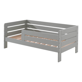 Lit avec barrière 70x140 gris junior