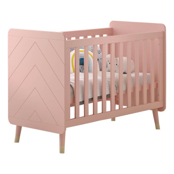 Lit bébé terra rose et doré 60x120 Billy