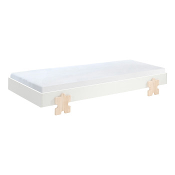 Lit empilable 90x200 Puzzle blanc