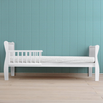 Lit enfant 70x140 avec barrière de transition Noble blanc