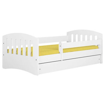 Lit enfant 80x180 cm avec protection latérale et rangement coulissant Classic