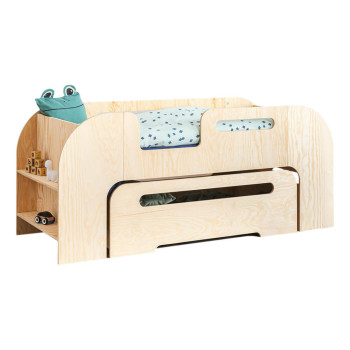 Lit enfant avec rangement en bois Aiko Baby 70x140