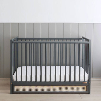 Lit pour bébé style Boho 60x120 anthracite