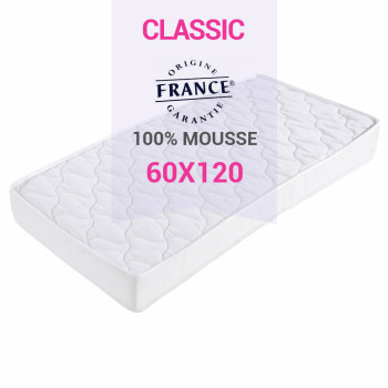 Matelas bébé standard 60x120 cm