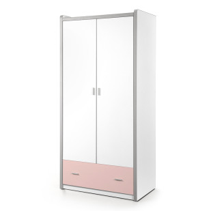 Armoire enfant rose 2 portes Ugo