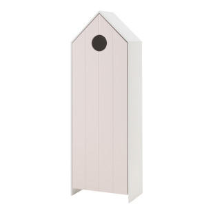 Armoire style cabine de plage rose Deauville pour petite fille