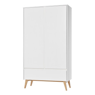 Armoire de chambre enfant Swing bois et blanche de Pinio