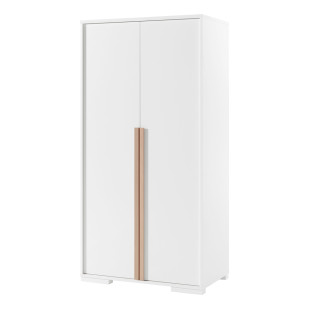 Armoire à vêtements 2 portes Delio blanche à Petit Prix • Jurassien