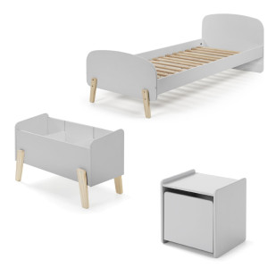 Chambre enfant garçon Kimy gris pack N°2