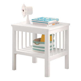 Table de chevet blanche en hêtre Forrest, design raffiné pour enfant - Disponible chez Le Jurassien - Marque Vipack