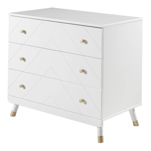 Commode blanche et dorée Billy de la marque Jaxx créée par Vipack