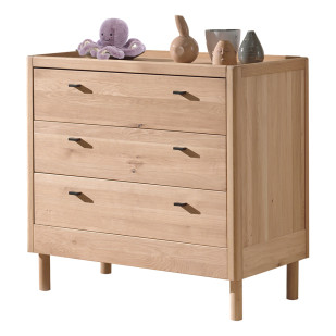 Commode enfant bois Forrest en chêne massif, rangement chic par Jaxx, disponible chez le Jurassien.