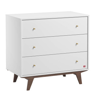 Commode scandinave blanche & noyer | Mid Vox | 4021930