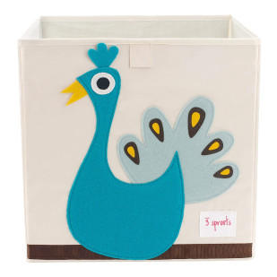 Cube de rangement jouets Paon 3 Sprouts