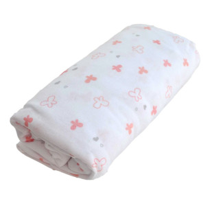 Drap-housse lit bébé imprimé Lapinou 60x120 coton jersey Oeko-Tex Domiva - Le Jurassien.