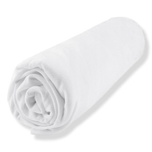 Drap housse Jersey BIO 70x140 blanc certifié GOTS, coton biologique, hypoallergénique - Literie bébé Domiva chez Jurassien