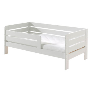 Lit Avec Barrière 70x140 Blanc Junior - PBBE7114 - Vipack