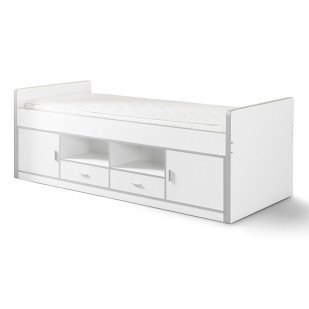 Lit banquette blanc combiné