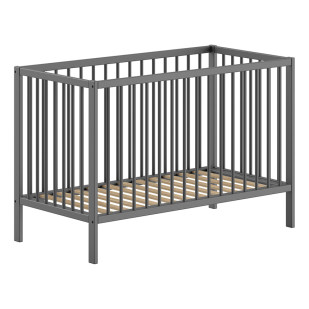 Lit bébé 60x120 anthracite Dino Jaxx - Élégance simple et confort - Disponible chez Le Jurassien pour un sommeil paisible.