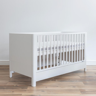 Lit Pour Bébé Blanc 70x140 Smooth Évolutif - Woodies