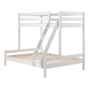 Lit superposé triple blanc pour chambre enfant Milo