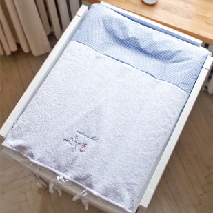 Matelas à langer Cigogne bleu