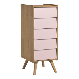 Chiffonnier Vox Vintage bois et rose