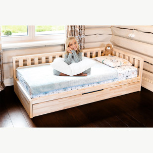 Lit gigogne enfant en bois de pin Classico 90x190 ou 90x200