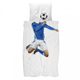 Parure de lit enfant Soccer Champ Blue - Housse de couette by Snurk