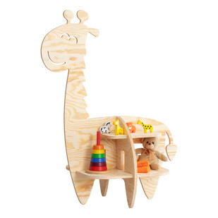 Petite bibliothèque basse pour enfant Girafe Adeko