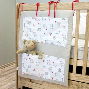 Rangement pour lit de bébé Ourson