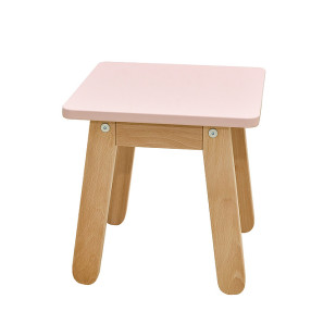 Tabouret en bois pour enfant Rose