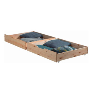 2 tiroirs de rangement pour lit Milo nature