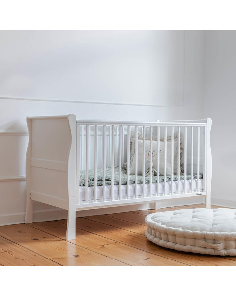 Lit bébé Woodies blanc en bois 70x140 Noble