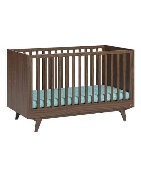 Lit bébé évolutif 0-6 ans 70x140 bois foncé noyer | Mid Vox |4021944