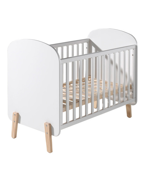 Lit bébé scandinave blanc Kimy