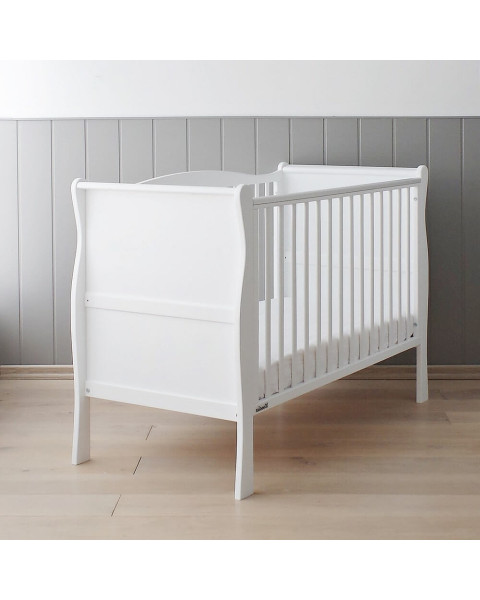 Lit Bébé Taille 60x120 Blanc Noble - Lit Bébé pas cher - Woodies