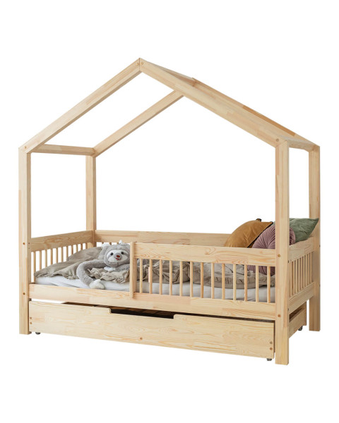 Lit cabane avec tiroir de rangement ou lit gigogne Adeko modèle RMW : un design ingénieux pour une organisation optimale dans la chambre d'enfant